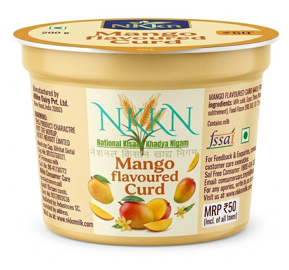 NKKN Brand Mango Flavoured Curd
